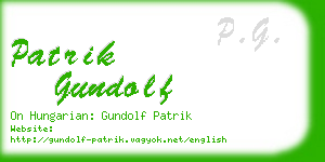 patrik gundolf business card